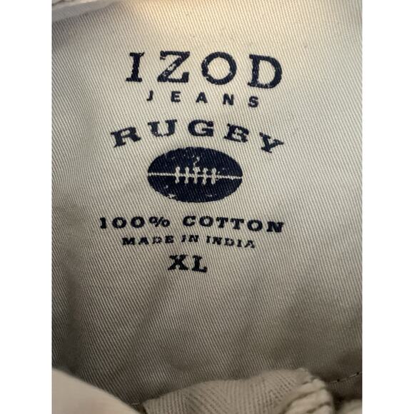Rugby Polo Shirt Mens XL Varsity Long Sleeve Heavy Preppy Academia Izod Y2k - Picture 7 of 11